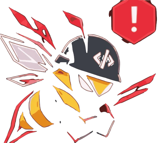 A bee with a red warning mark